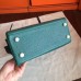 Hermes Malachite Clemence Kelly 25cm Retourne Handmade Bag