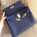 Hermes Sapphire Clemence Kelly Retourne 28cm Handmade Bag