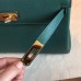 Hermes Malachite Clemence Kelly Retourne 28cm Handmade Bag