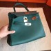 Hermes Malachite Clemence Kelly Retourne 28cm Handmade Bag