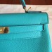 Hermes Blue Paon Clemence Kelly Retourne 32cm Handmade Bag