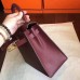 Hermes Bordeaux Epsom Kelly Sellier 28cm Handmade Bag