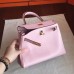 Hermes Rose Dragee Swift Kelly Retourne 28cm Handmade Bag