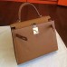 Hermes Brown Epsom Kelly Sellier 28cm Handmade Bag