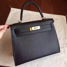 Hermes Gris Asphalt Epsom Kelly 28cm Sellier Bag GHW 