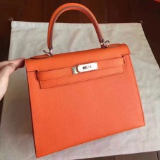 Hermes Orange Epsom Kelly Sellier 28cm Handmade Bag