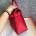 Hermes Red Epsom Kelly Sellier 28cm Handmade Bag