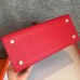 Hermes Red Epsom Kelly Sellier 28cm Handmade Bag