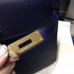 Hermes Sapphire Epsom Kelly Sellier 28cm Handmade Bag