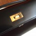 Hermes Black Box Kelly Cut Clutch Handmade Bag