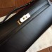 Hermes Black Box Kelly Cut Clutch Handmade Bag