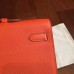 Hermes Orange Epsom Kelly Cut Clutch Handmade Bag