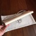 Hermes White Epsom Kelly Cut Clutch Handmade Bag