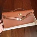 Hermes Gold Swift Kelly Cut Clutch Handmade Bag