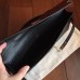 Hermes Black Swift Kelly Cut Clutch Handmade Bag