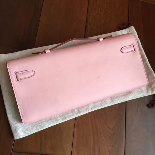 Hermès Rose Dragee Kelly Cut Bag