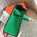 Hermes Bamboo Epsom Kelly Pochette Handmade Bag