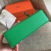 Hermes Bamboo Epsom Kelly Pochette Handmade Bag