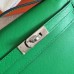 Hermes Bamboo Epsom Kelly Pochette Handmade Bag