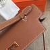 Hermes Gold Epsom Kelly Pochette Handmade Bag