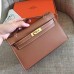 Hermes Gold Epsom Kelly Pochette Handmade Bag