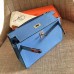 Hermes Celeste Epsom Kelly Pochette Handmade Bag