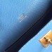 Hermes Celeste Epsom Kelly Pochette Handmade Bag