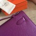 Hermes Cyclamen Epsom Kelly Pochette Handmade Bag