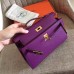 Hermes Cyclamen Epsom Kelly Pochette Handmade Bag