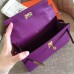 Hermes Cyclamen Epsom Kelly Pochette Handmade Bag