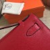 Hermes Rouge Vif Epsom Kelly Pochette Handmade Bag