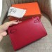 Hermes Rouge Vif Epsom Kelly Pochette Handmade Bag