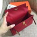 Hermes Rouge Vif Epsom Kelly Pochette Handmade Bag