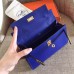 Hermes Electric Blue Epsom Kelly Pochette Handmade Bag