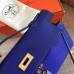 Hermes Electric Blue Epsom Kelly Pochette Handmade Bag