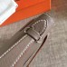 Hermes Etoupe Epsom Kelly Pochette Handmade Bag