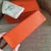 Hermes Orange Epsom Kelly Pochette Handmade Bag