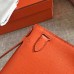 Hermes Orange Epsom Kelly Pochette Handmade Bag