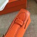 Hermes Orange Epsom Kelly Pochette Handmade Bag