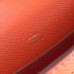 Hermes Orange Epsom Kelly Pochette Handmade Bag