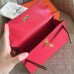 Hermes Red Epsom Kelly Pochette Handmade Bag