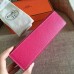 Hermes Rose Red Epsom Kelly Pochette Handmade Bag