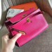 Hermes Rose Red Epsom Kelly Pochette Handmade Bag