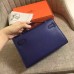 Hermes Sapphire Epsom Kelly Pochette Handmade Bag