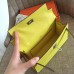 Hermes Soufre Epsom Kelly Pochette Handmade Bag