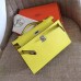 Hermes Soufre Epsom Kelly Pochette Handmade Bag