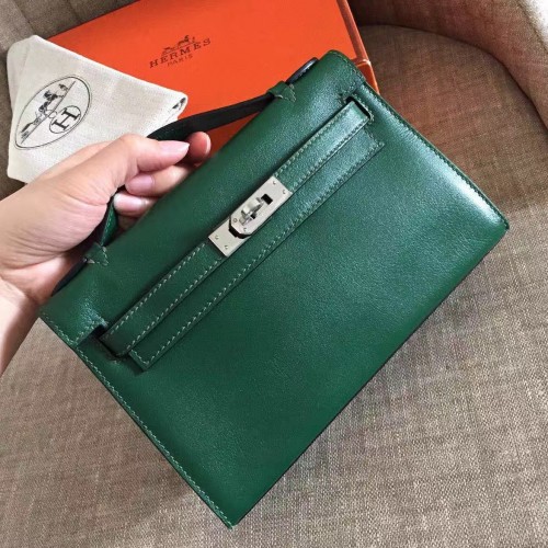 Hermès JPG Kelly Pochette Malachite Bag