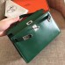 Hermes Malachite Swift Kelly Pochette Handmade Bag