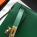 Hermes Malachite Swift Kelly Pochette Handmade Bag