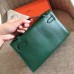 Hermes Malachite Swift Kelly Pochette Handmade Bag